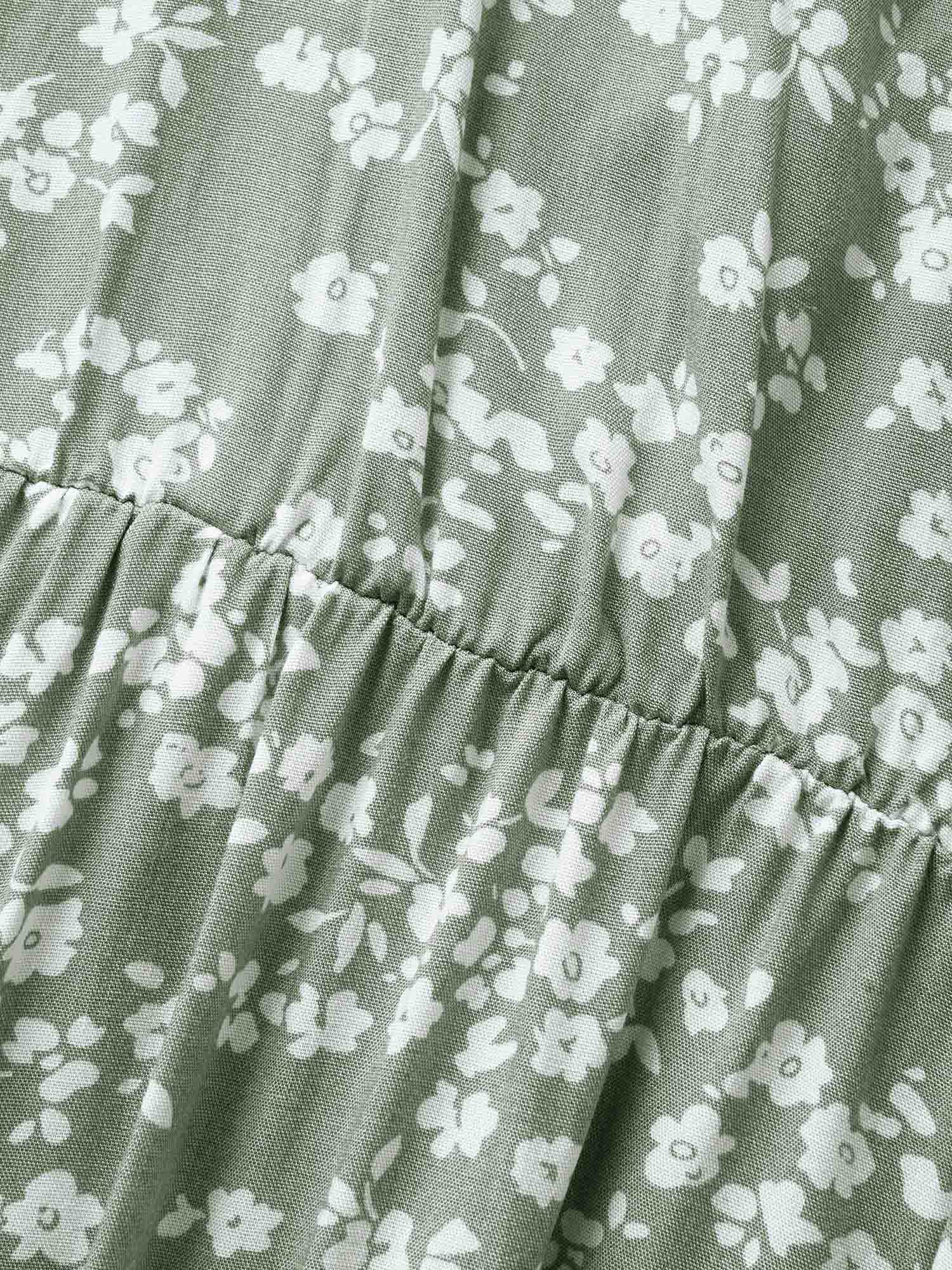 Bloom Dress - Flutter Sleeve Ditsy Floral Pocket Split Maxi Dress - Image 45